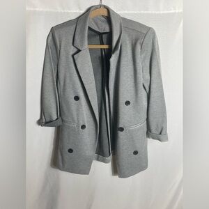 Black Tape Women’s Gray Pinstripe Blazer Small – Double Breasted Jacket